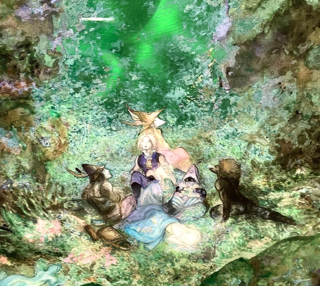 天野喜孝の絵画作品　タイトルは、パーティ（メタル）